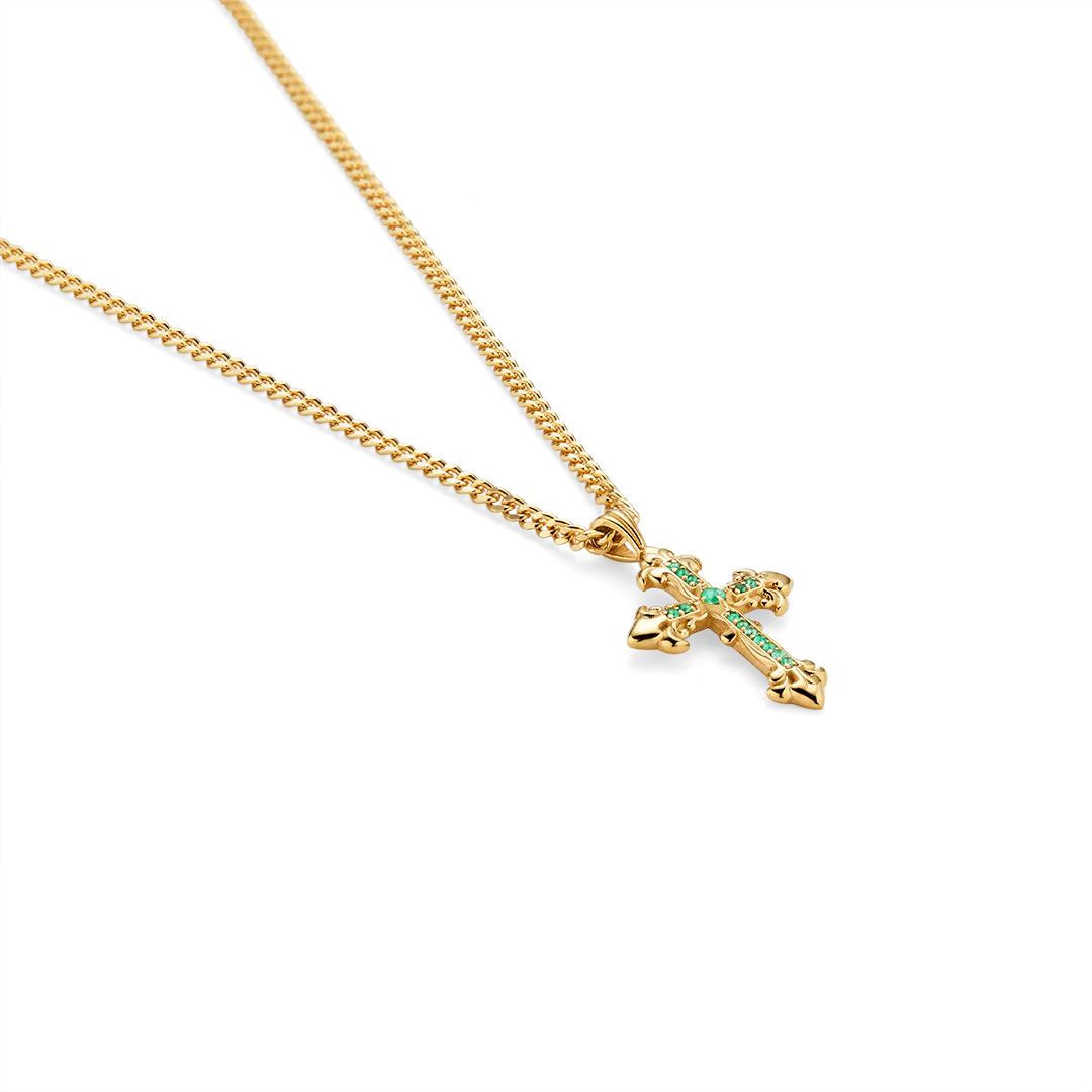 Collana Croce Avelli Smeraldi (piccola) - Image 3