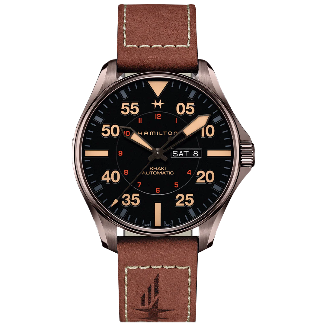 Khaki Aviation Pilot Day Date Auto