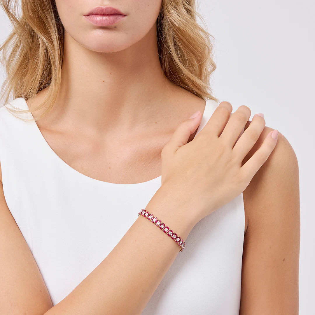 Bracciale Diade in oro rosa con diamanti e rubini - Image 2